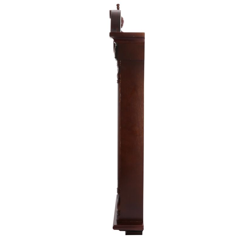 Bedford Clock Collection 38 Inch Grand Antique Chiming Wall Clock with Roman Numerals in a in a Cherry Oak Finish