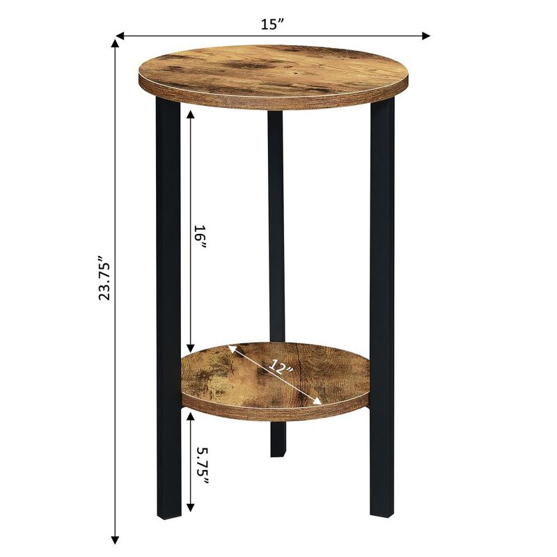 Convenience Concepts Graystone 24 inch 2 Tier Plant Stand