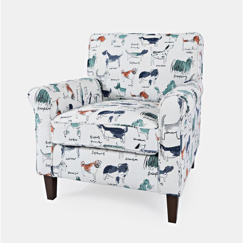 Jofran Baxter Puppy Upholstered Classic Traditional Accent Chair
