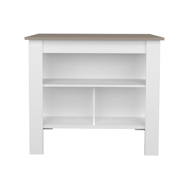 Kitchen Island Ada, Kitchen, Taupe / White
