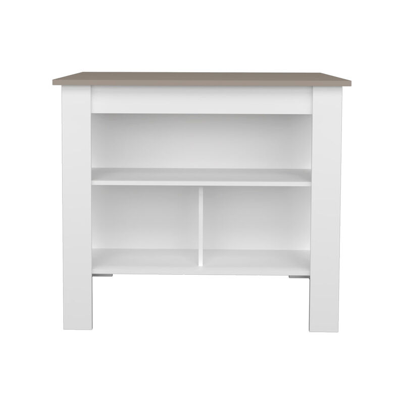 Kitchen Island Ada, Kitchen, Taupe / White