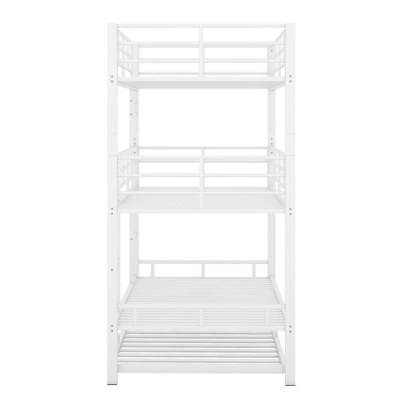 Merax Metal Triple Bunk Bed With Trundle