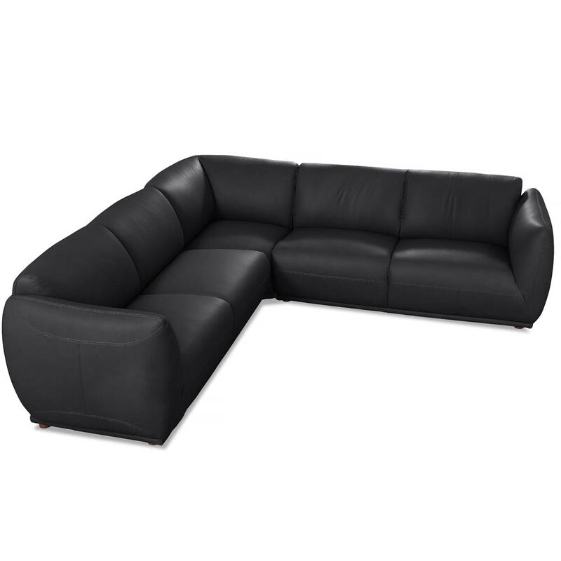 Moon Top Grain Leather Symmetrical Sectional