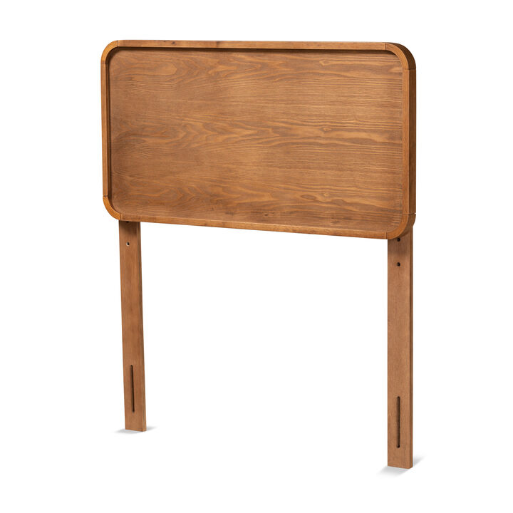 Baxton Studio Mailene Mid Century Modern Walnut Brown Finished Wood Twin Size Headboard