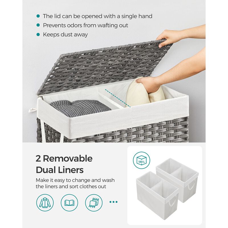 Collapsible Laundry Hamper Space-Saving Design with Easy-to-Carry Handles