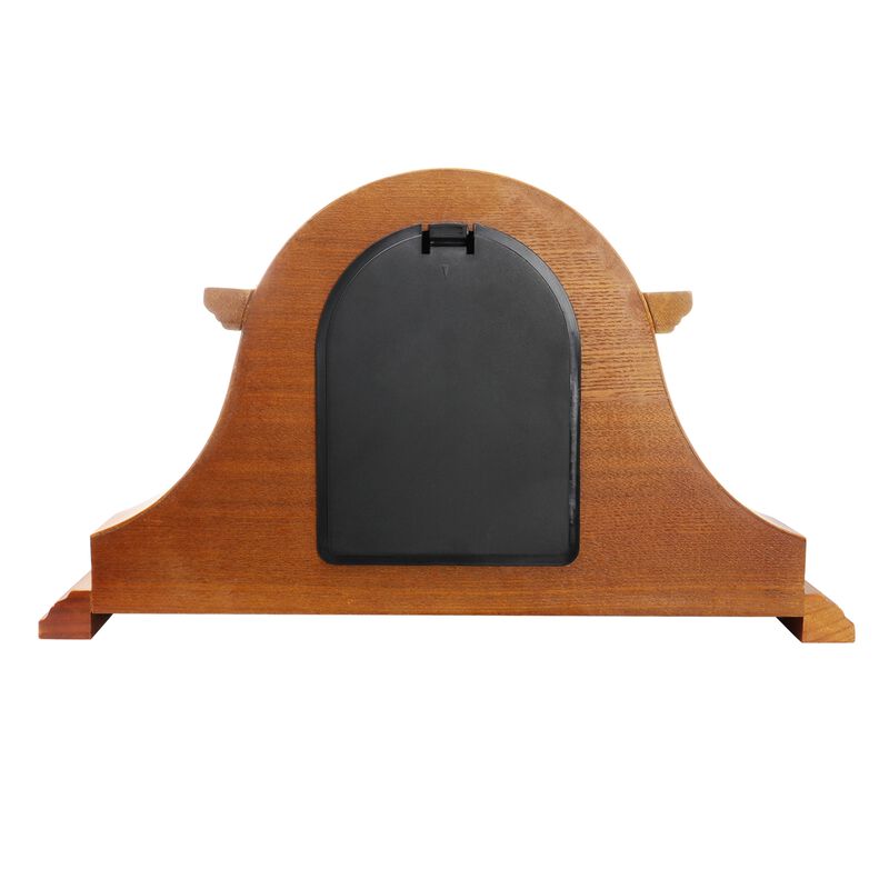 Bedford Clock Collection Mahogany Cherry Mantel Clock with Chimes