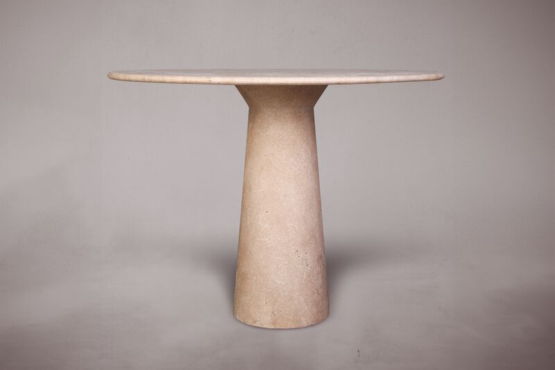 Le Cou Travertine Round Dining Table 49"