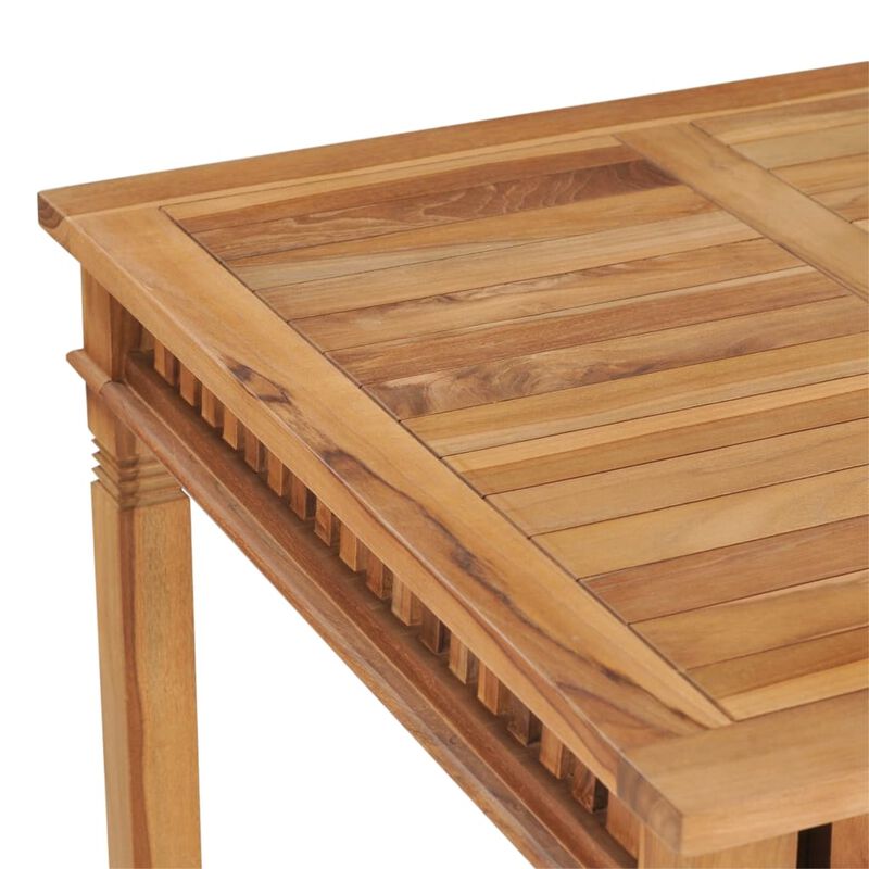 vidaXL Garden Dining Table 31.5"x31.5"x31.5" Solid Teak Wood