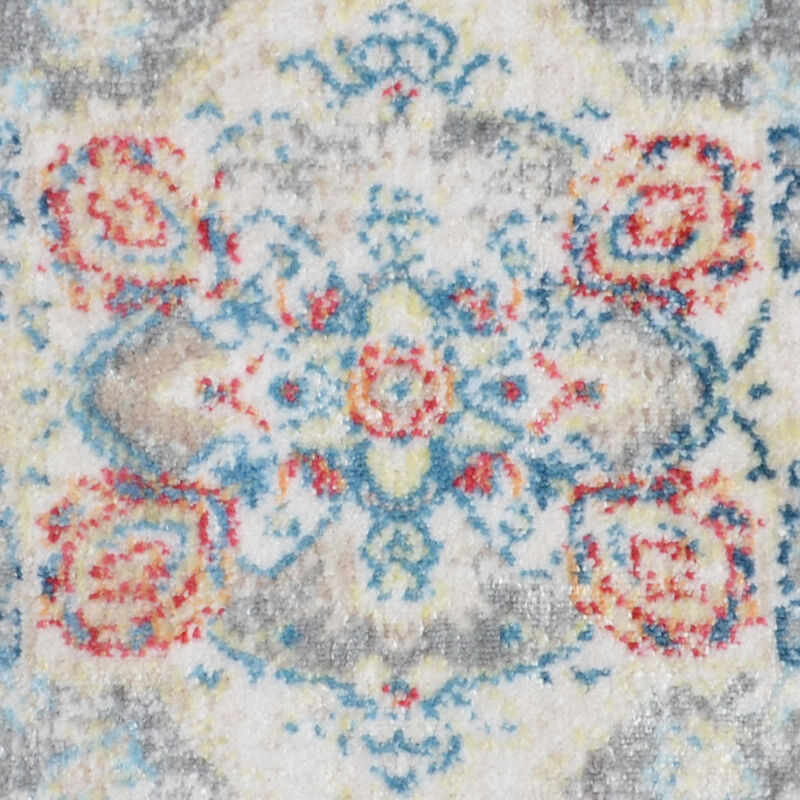RUGSOTIC CARPETS MACHINE MADE POLYESTER AREA RUGS  - 4'x5'11'', Rectangle Shape, Multicolor Color, Classic Oriental Traditional  Design, Low Pile Machine Made Area Rugs (M00071)