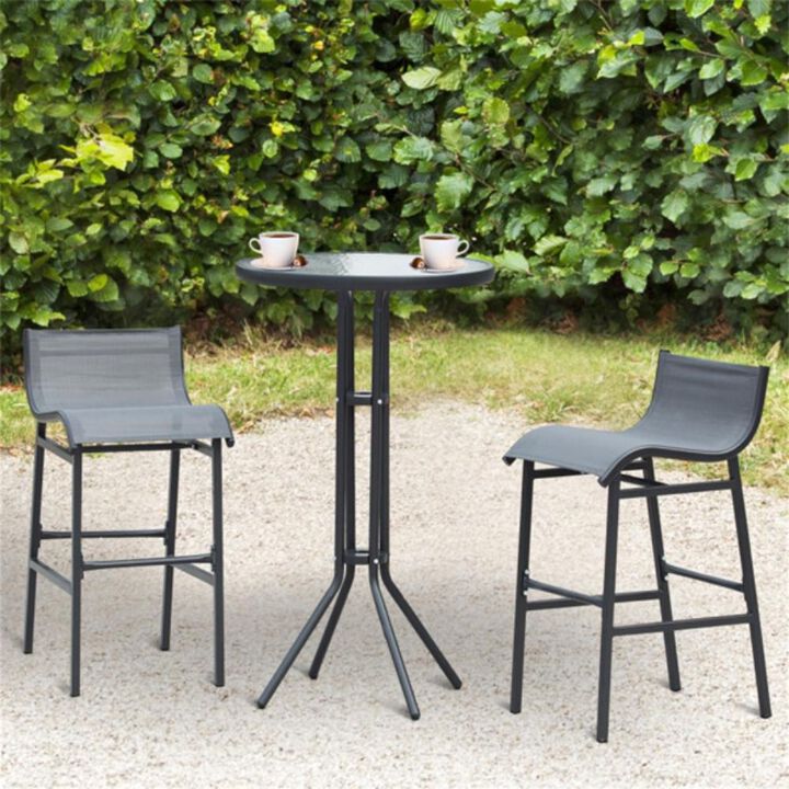 Set of Bar Chairs with Comfortable Seating for Home Bar
