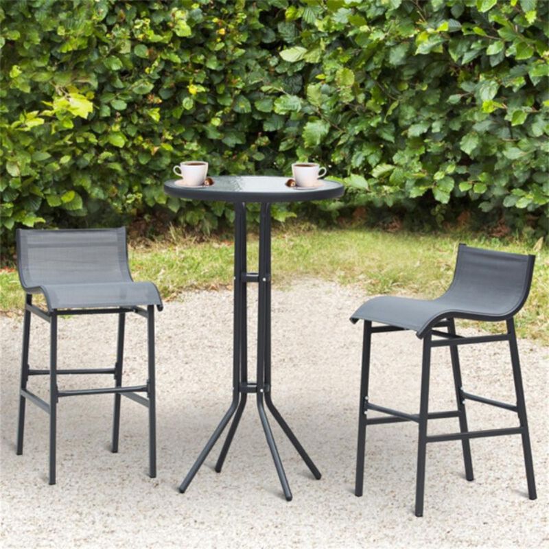 Set of Bar Chairs with Comfortable Seating for Home Bar
