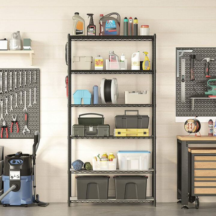 6-Tier Storage Shelves – Space-Saving Organizer for Home, Office, or Garage