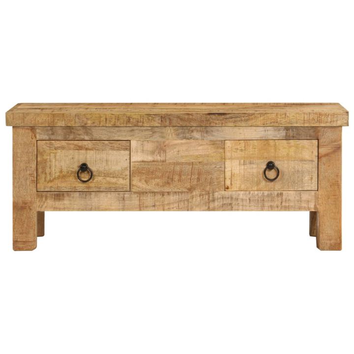 vidaXL Coffee Table 35.4"x17.7"x13.8" Solid Mango Wood
