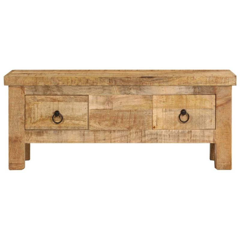 vidaXL Coffee Table 35.4"x17.7"x13.8" Solid Mango Wood