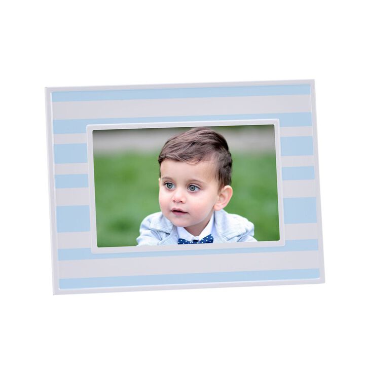 Blue & White Striped 4" x 6" Photo Frame