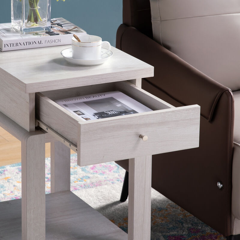 Chairside Table White Oak