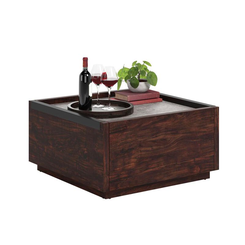 Belen Kox Contemporary Rich Walnut Coffee Table, Belen Kox