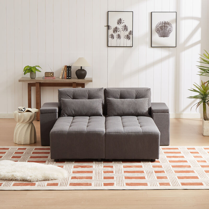Merax Convertible 3 in 1 Sleeper Sectional Sofa