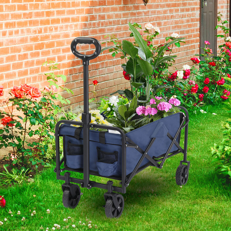Garden Folding Cart Lightweight, Collapsible Trolley for Easy Transport of Outdoor Tools & Supplies