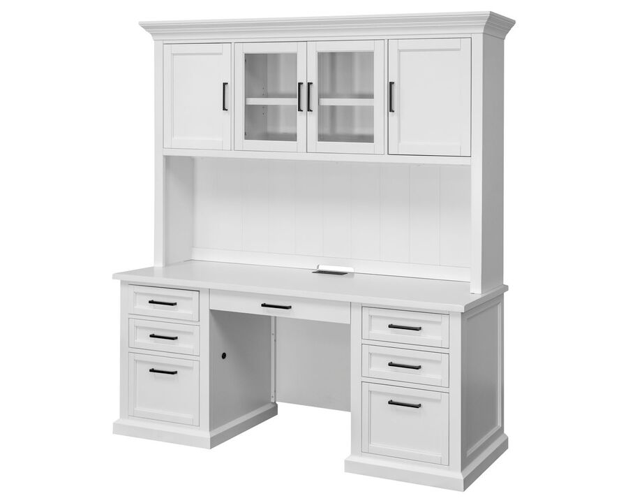 Modern Hutch with Doors & Desk