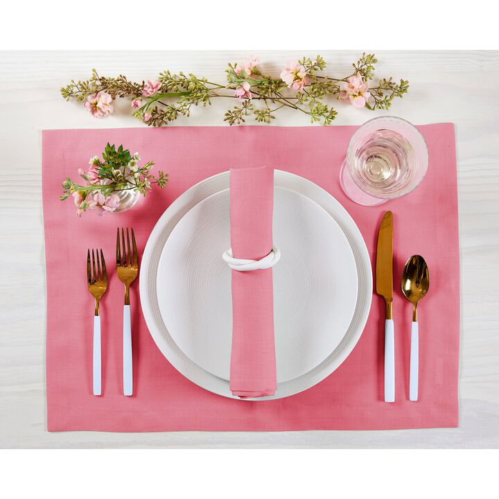 Solino Home 100% Pure Linen Placemats 14 x 19 Inch Set of 4 | Fete