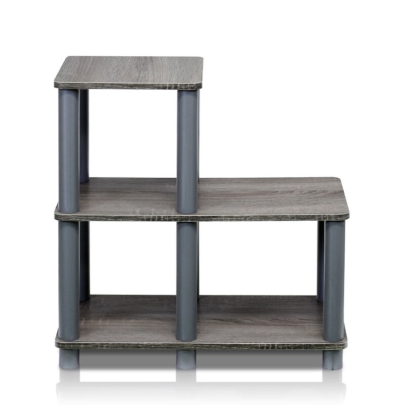 FurinnoFurinno Turn-N-Tube Accent Decorative Shelf, French Oak/Grey