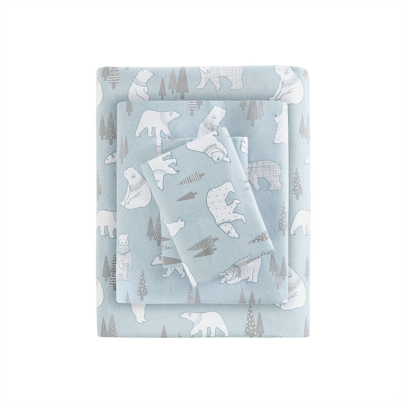 Gracie Mills Persephone 4-Peice Cotton Flannel Sheet Set