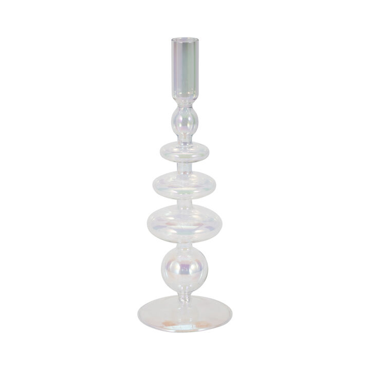 11" Vintage Glass Candle Holder
