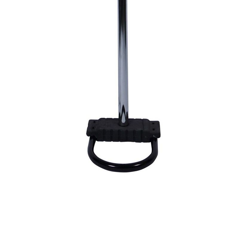 Arya 94 Inch 5 Light Arc Floor Lamp, Crystal Accents, Modern Style, Chrome-Benzara