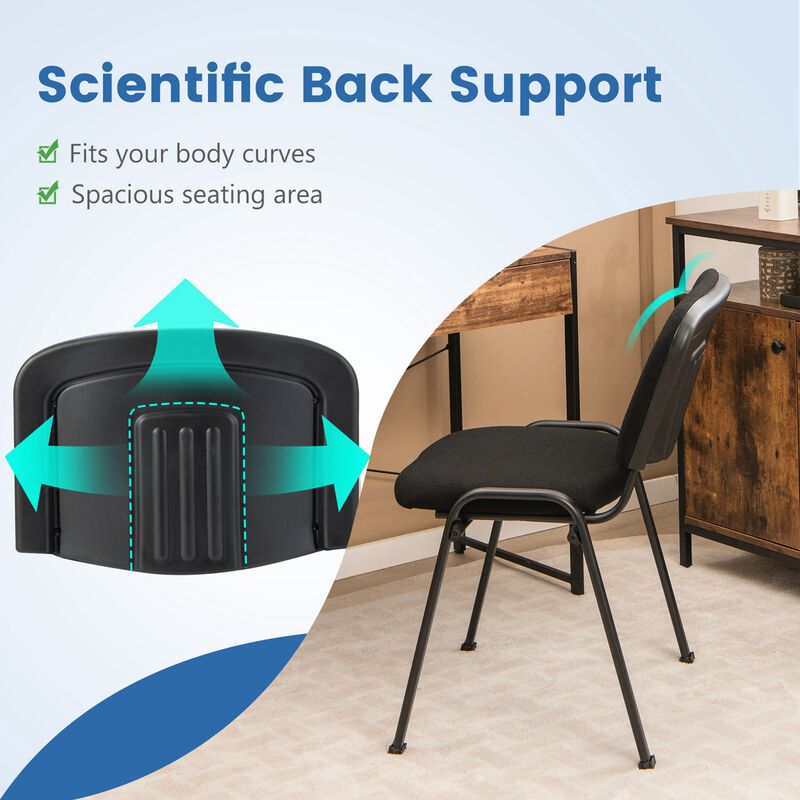 Costway Set of 5 Conference Chair Elegant Design Office Guest Reception