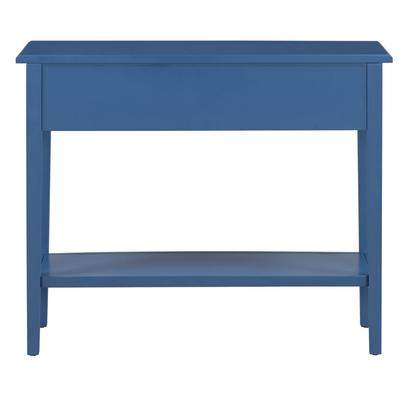 Merax Rustic Console Table with Drawers and Open Shelf