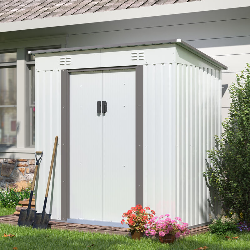 4 ft. x 6 ft. Metal Outdoor Garden Shed Storage Building