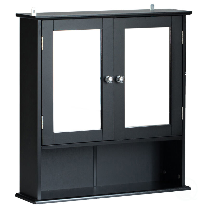 Gray Mirror Wall Mounted Cabinet For the Bathroom and Vanity with Adjustable Shelves