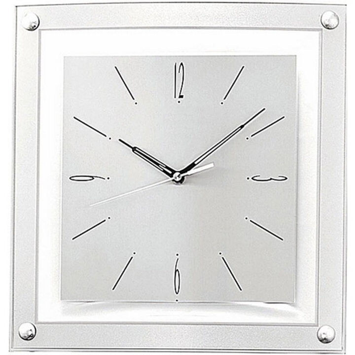 Square Wall Clock – Contemporary Analog with Silent Mechanism for Quiet Spaces