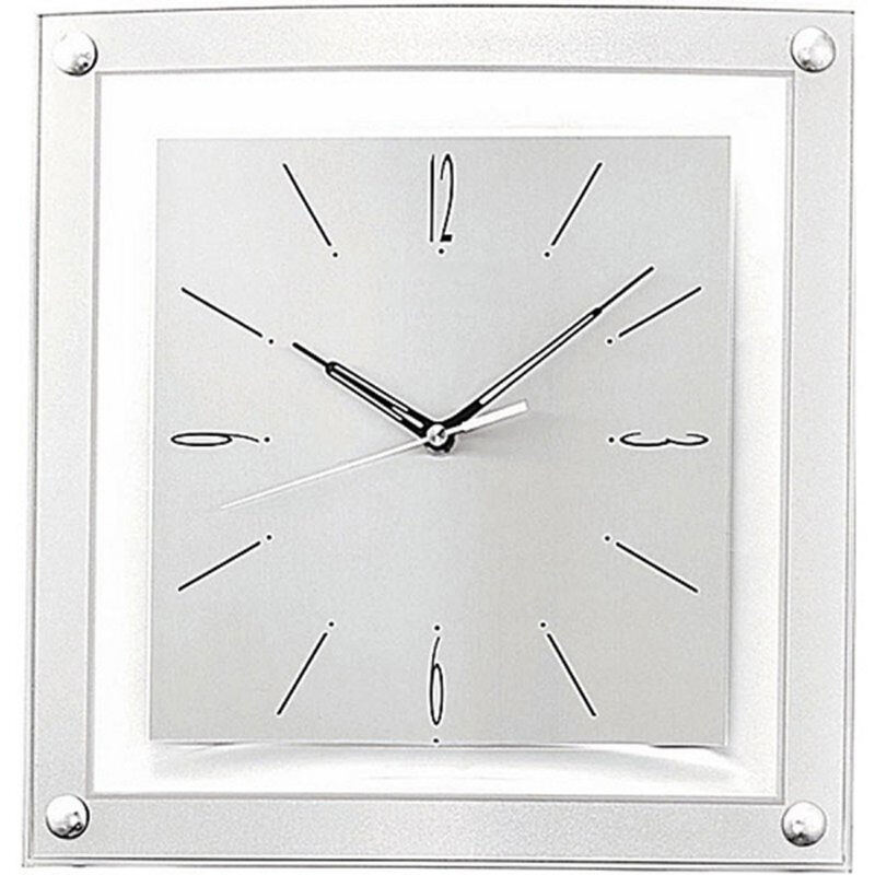 Square Wall Clock – Contemporary Analog with Silent Mechanism for Quiet Spaces