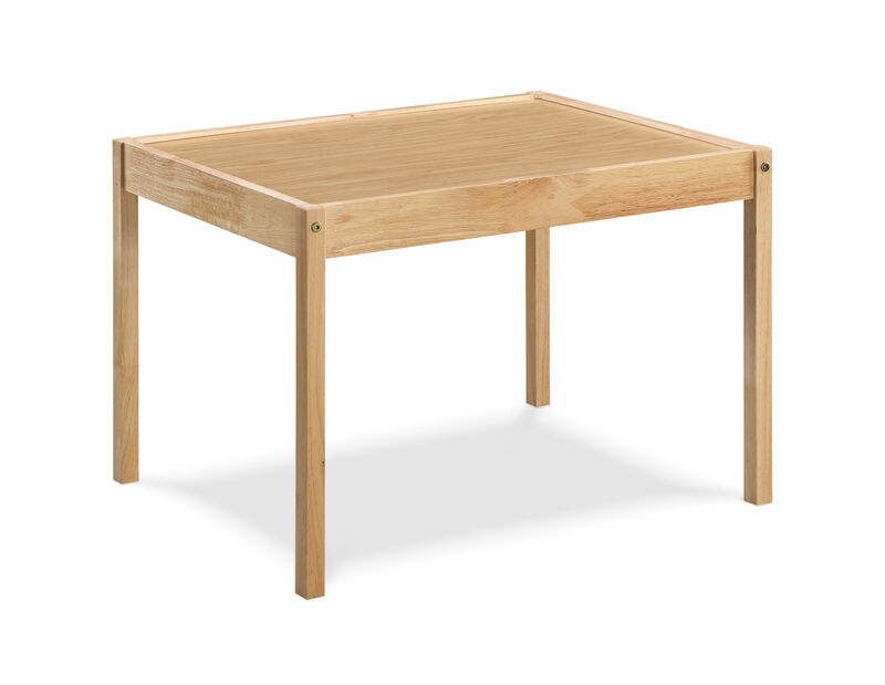 Della 3-Piece Solid Wood Kids Table & Chair Set, White