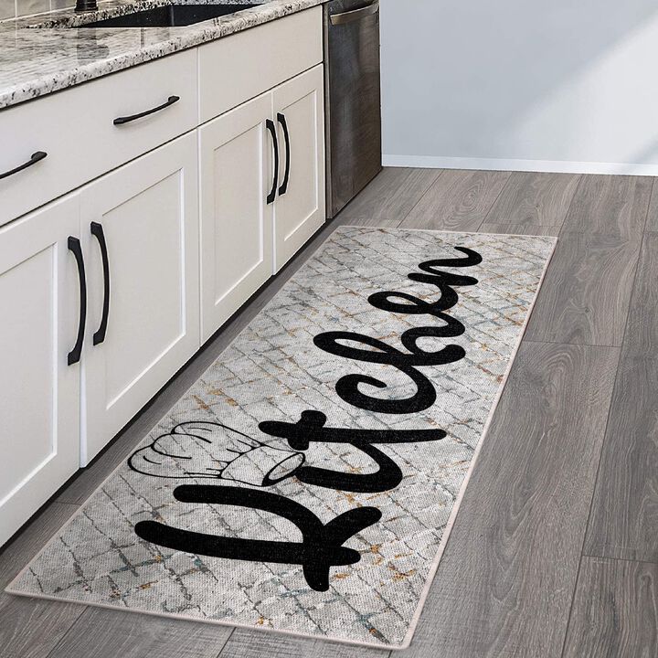 SUSSEXHOME Non Skid 70 % Cotton Washable Kitchen Runner Rug - 20 x 59 Inches