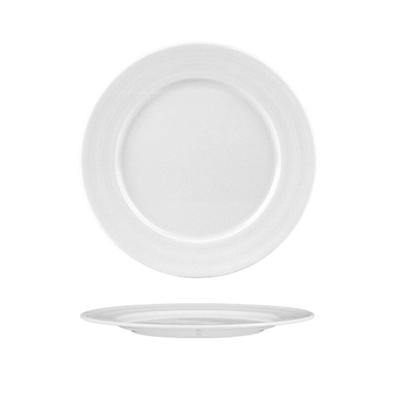 Porcelain Lizbon dia.10.5" Round White Porcelain Plate (Set of 4)