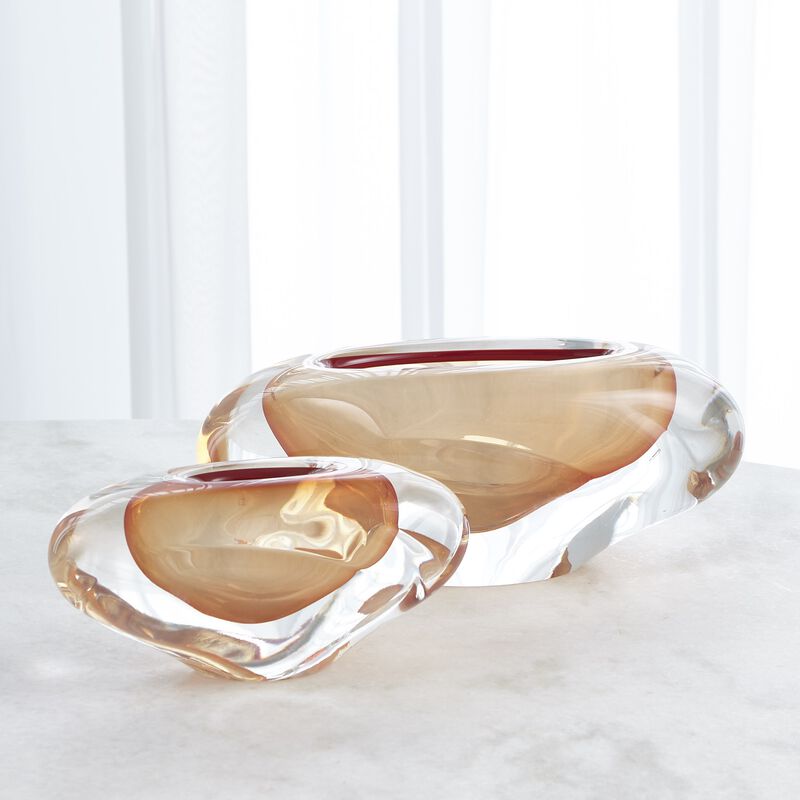 Abstract Persimmon Bean Vase