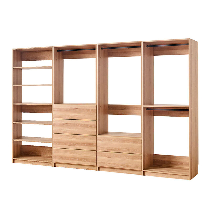 Prosper Oak Freestanding Walk in Wood Closet System