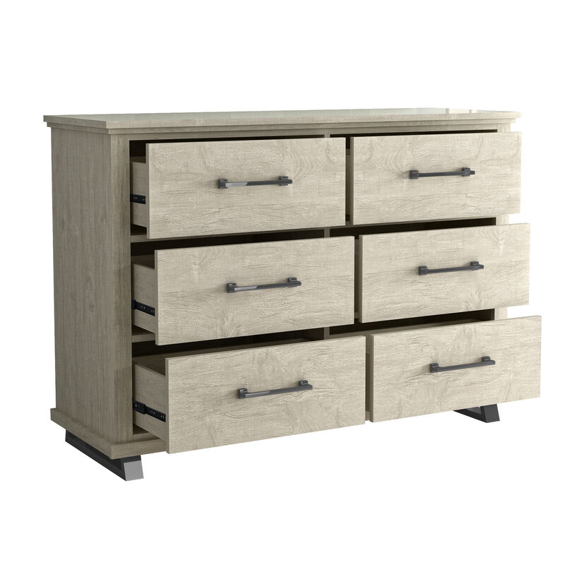 FESTIVO Spacious and Stylish 52" Extra-Wide 6-Drawer Dresser