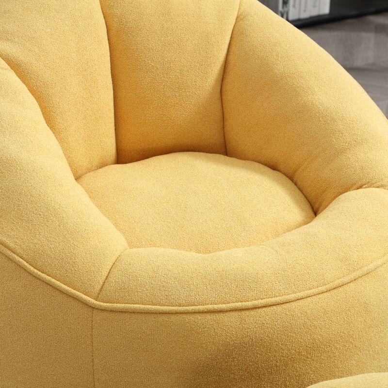 Merax Bean Bag Sofa Accent Chair with Footrest