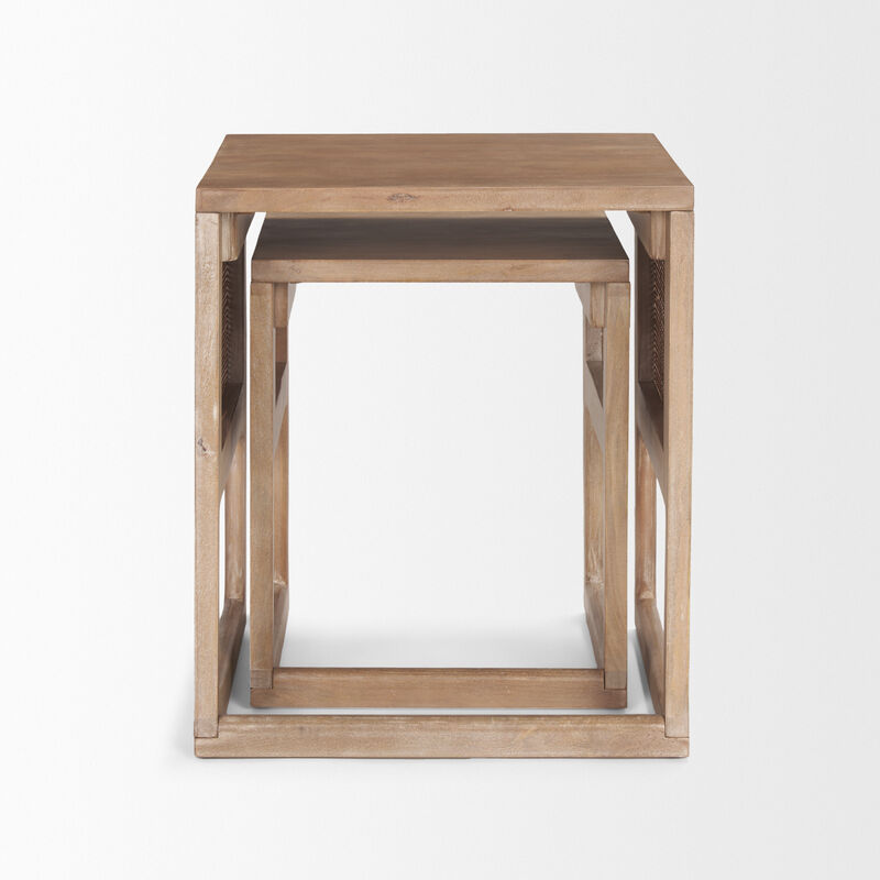 Grier Light Brown Nest Accent Table