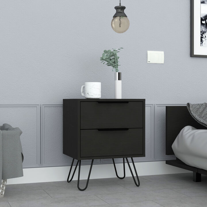 Streamdale Augusta 2 Nightstand, Four Legs, Two Drawers