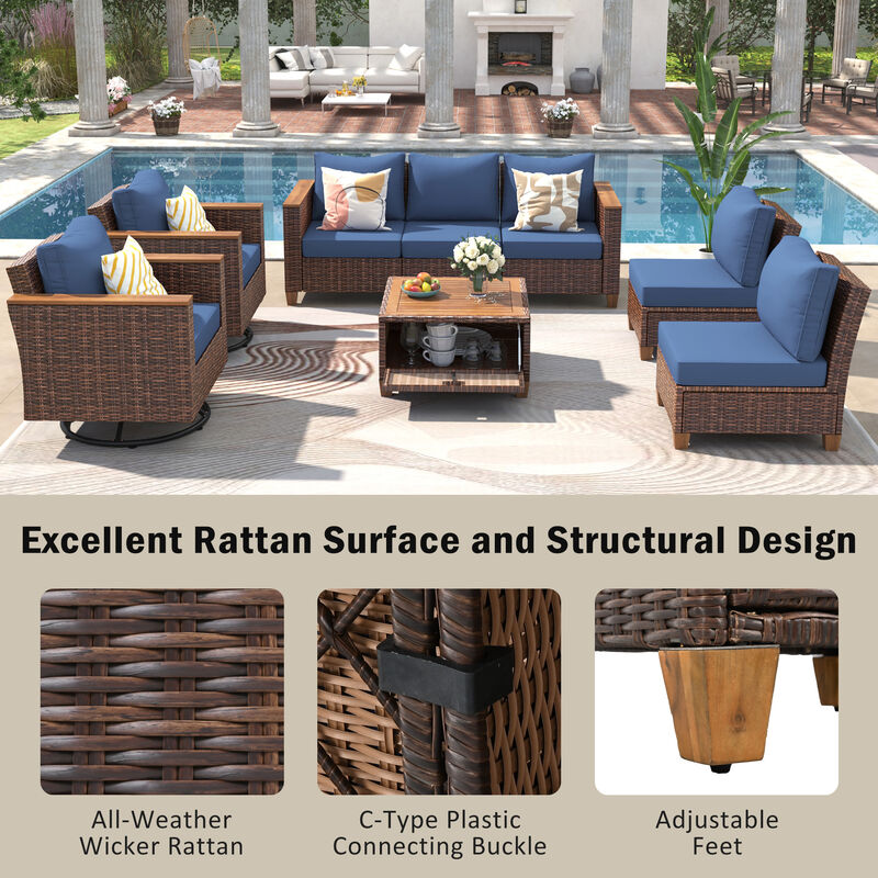 Merax Wicker Outdoor Patio Furniture Seating Set