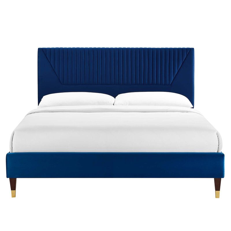 Modway - Yasmine Channel Tufted Performance Velvet King Platform Bed