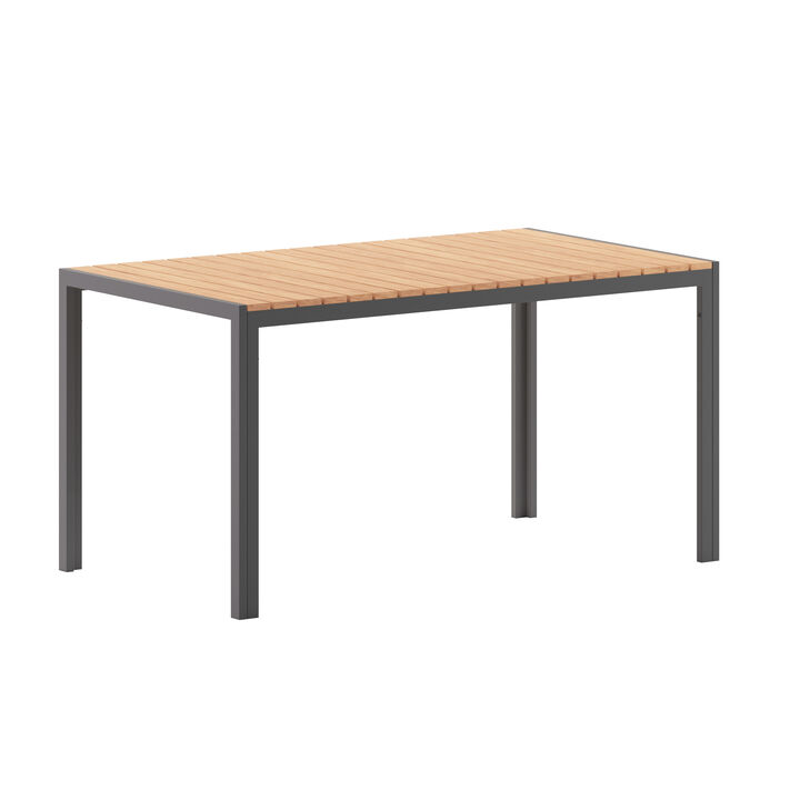 Faux Teak Restaurant Table