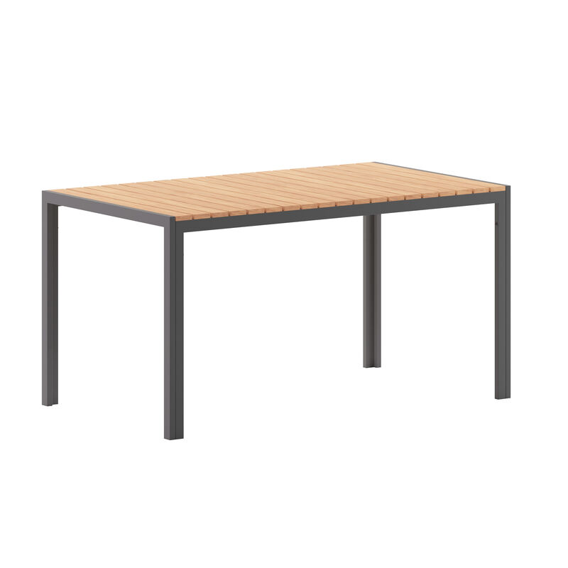 Faux Teak Restaurant Table
