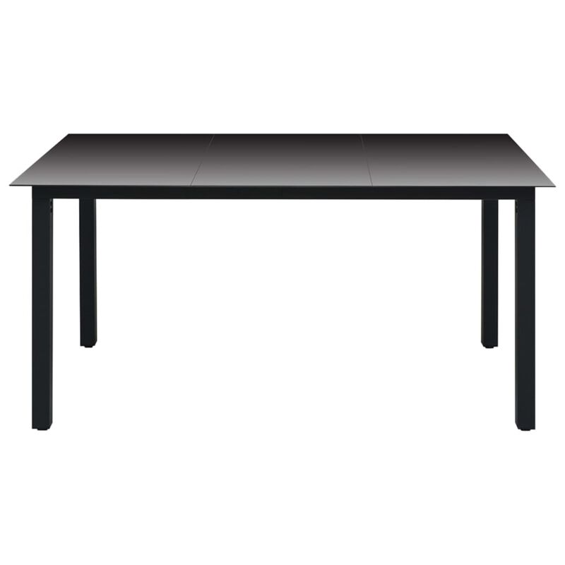 vidaXL 5 Piece Garden Dining Set Black