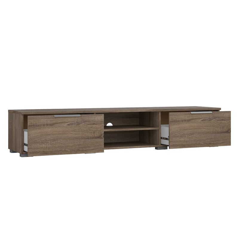 Tvilum Match 2 Drawer 2 Shelf TV Stand, Truffle Oak